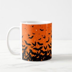 Silhouette Bats Vampire Dracula Halloween Pattern Coffee Mug