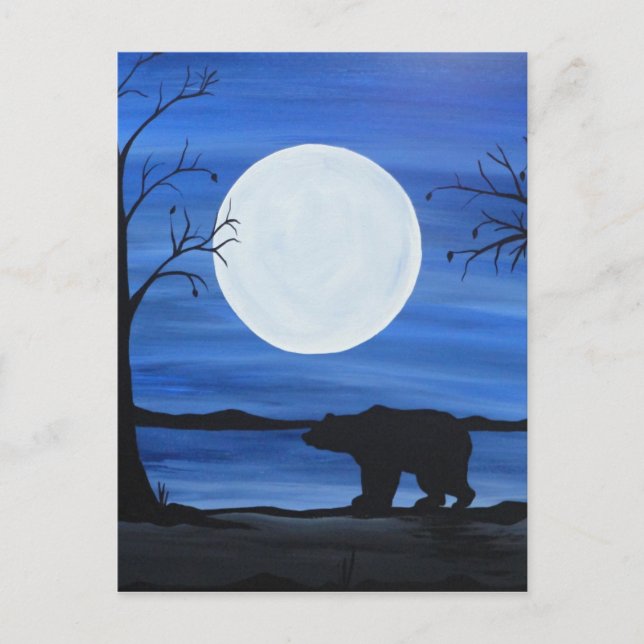 Silhouette Bear Postcard (Front)