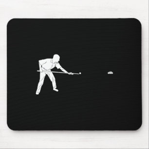 Silhouette Billiards 8 Eight Ll Snooker Pool Playe Mouse Pad