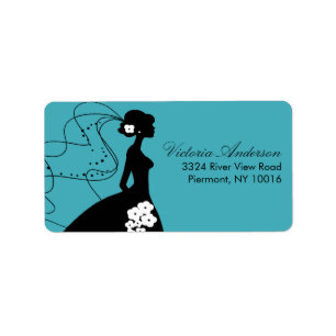 Silhouette Bride Return Address Labels. Label