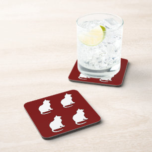 Silhouette Cats Coaster