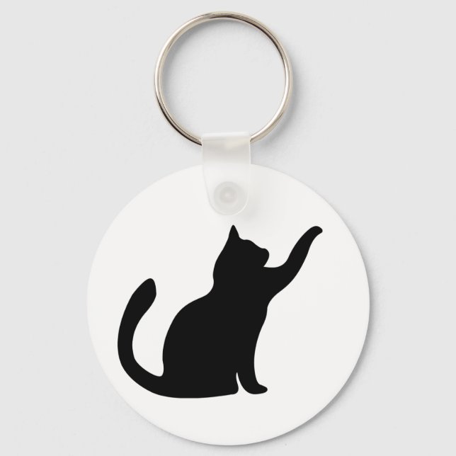 Silhouette Cats  Key Ring (Front)