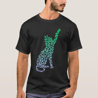 Silhouette Cats Tshirt for Cat Lover Boys Cat