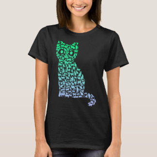 Silhouette Cats Tshirt for Cat Lover Boys Cat