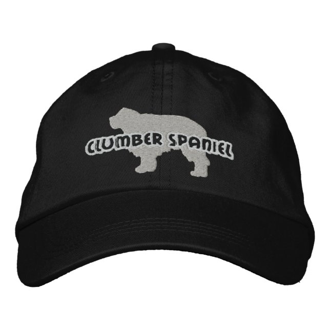 Silhouette Clumber Spaniel Embroidered Hat (Front)