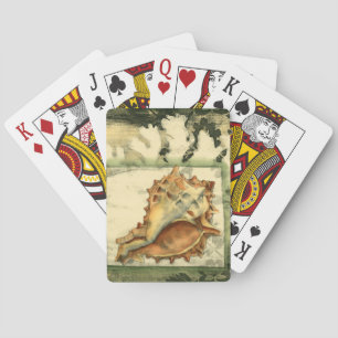 Silhouette Conch Shell Playing Cards