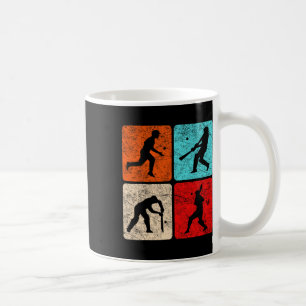 Silhouette Cricket Players T Wicket Stumps Ils Tti Coffee Mug