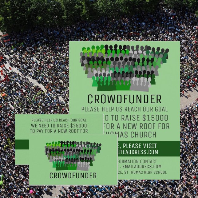 Silhouette Crowd Design, Crowdfunder, Crowdfunding Flyer (Creator Uploaded)