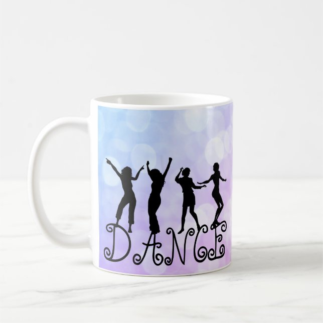 Silhouette Dancers Bokeh Dance Coffee Mug (Left)