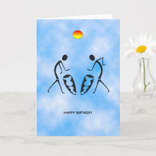 Silhouette Dancers Celebration Birthday Card