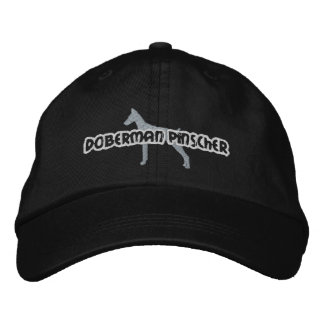Silhouette Doberman Pinscher Embroidered Hat