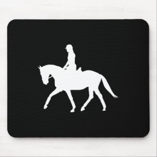 Silhouette Dressage Show Rider Horseback Riding Eq Mouse Pad