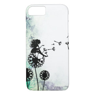 Silhouette Fairy and Dandelion Seeds Flower Garden iPhone 8/7 Case