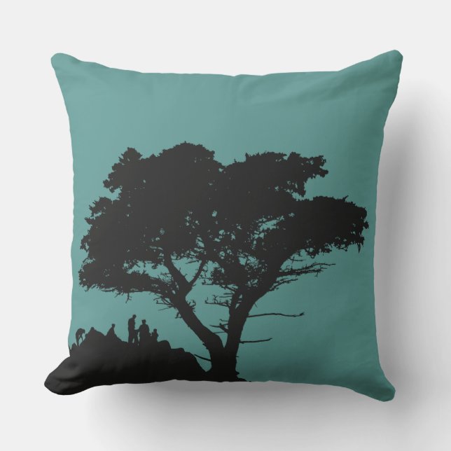 Silhouette Family by Great Tree Vintage Cushion (Front)