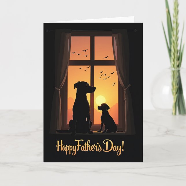 Silhouette Fathers Day Card (Front)