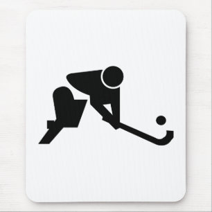 Silhouette Field Hockey Mouse Pad