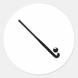 Silhouette Field Hockey Stick And Ll Lover State P Classic Round Sticker
