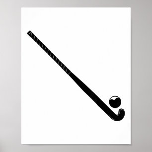 Silhouette Field Hockey Stick And Ll Lover State P Poster