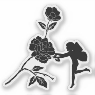 Silhouette Flowers Fairy Child Fantasy Fairytales