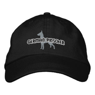 Silhouette German Pinscher Embroidered Hat