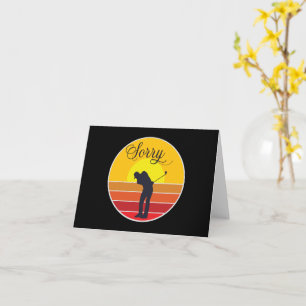 Silhouette golfer golfing Condolences sorry Card