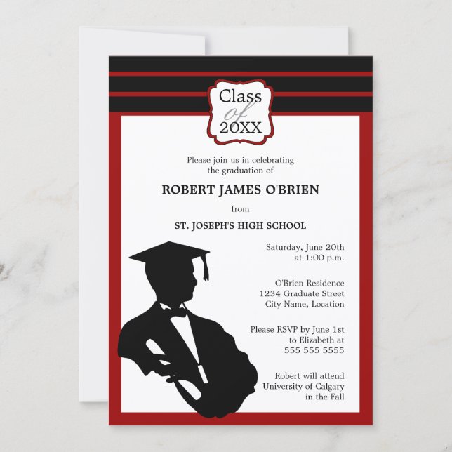 Silhouette Graduation Announcement (Front)