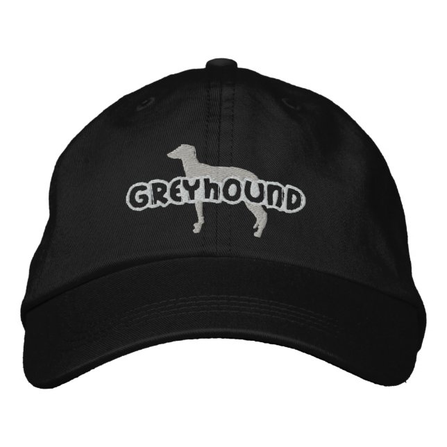 Silhouette Greyhound Embroidered Hat (Front)