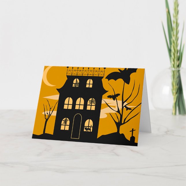 Silhouette Halloween House Greeting Cards (Creator Uploaded)