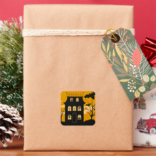 Silhouette Halloween House Stickers