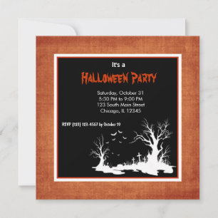 Silhouette Halloween Party Invitation