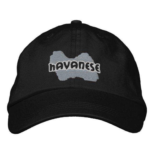 Silhouette Havanese Embroidered Hat (Front)