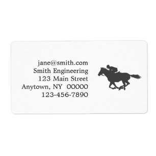 Silhouette horse jockey - Choose background color