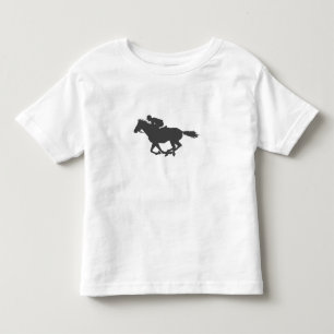 Silhouette horse jockey - Choose background color Toddler T-Shirt