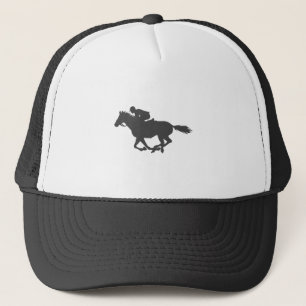 Silhouette horse jockey - Choose background color Trucker Hat