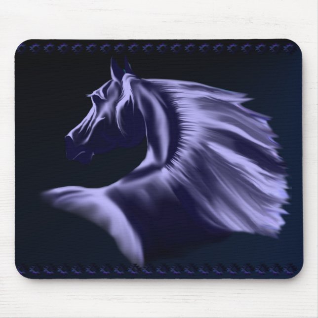 Silhouette Horse Mousepad (Front)