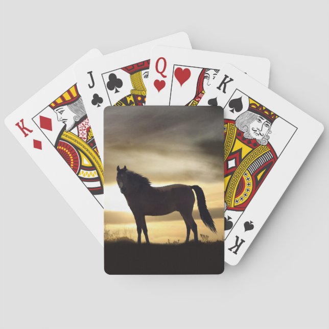 Silhouette Horse Playing Cards (Back)