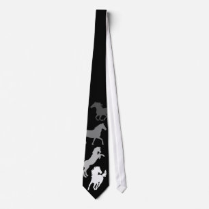 Silhouette Horses Tie