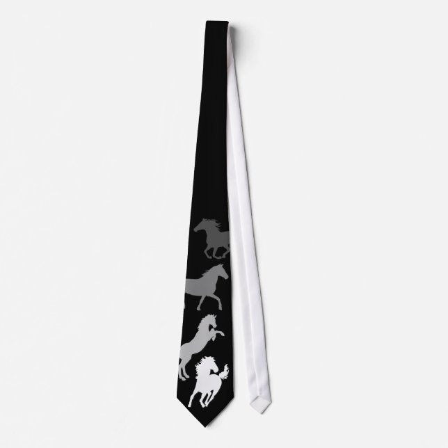Silhouette Horses Tie (Front)
