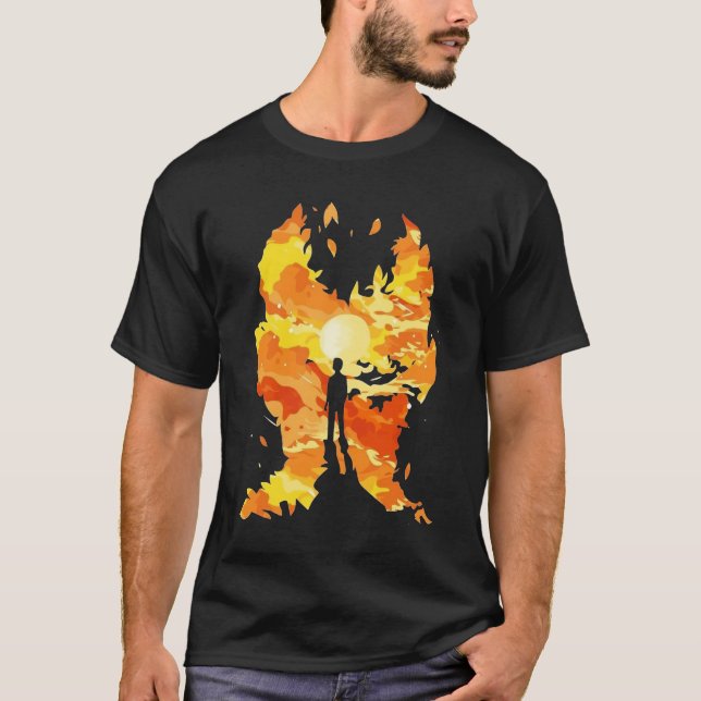 Silhouette in Flames of Imagination T-Shirt (Front)