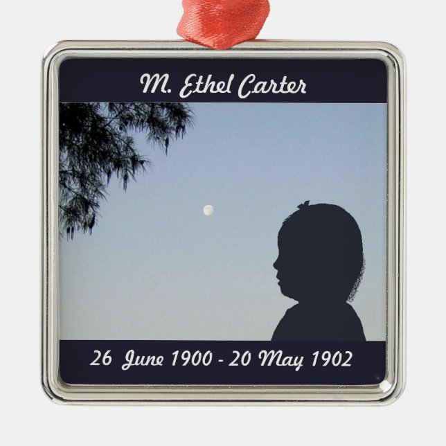 Silhouette Memorial Ornament - Baby Girl (Front)