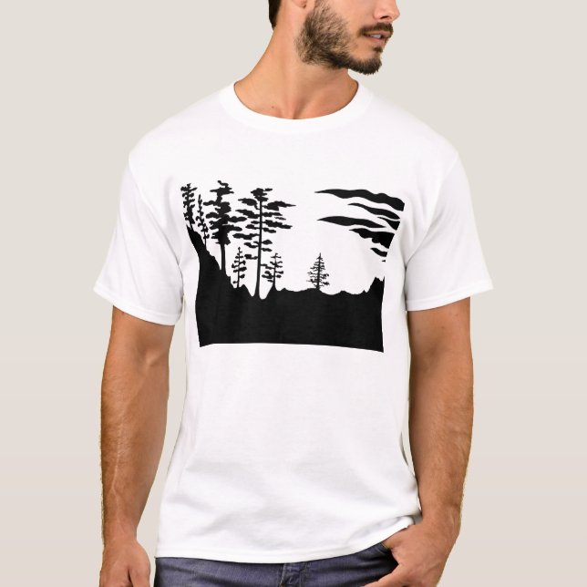 Silhouette Monochrome landscape T-Shirt (Front)