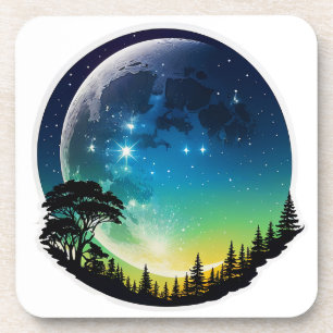 Silhouette Moon Night Coaster