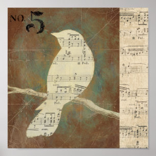 Silhouette of a Bird Poster