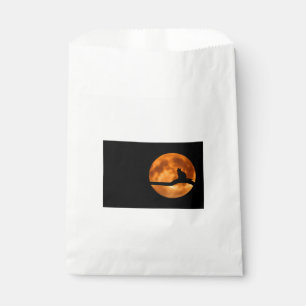 Silhouette of a Black Cat in a Tree Favour Bag