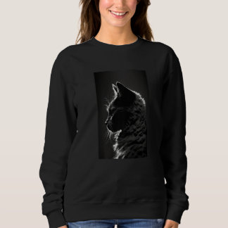 Silhouette of a black cat Premium Sweatshirt