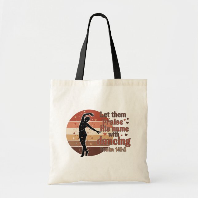 Silhouette of a dancer - Psalm based design Tote Bag (Front)