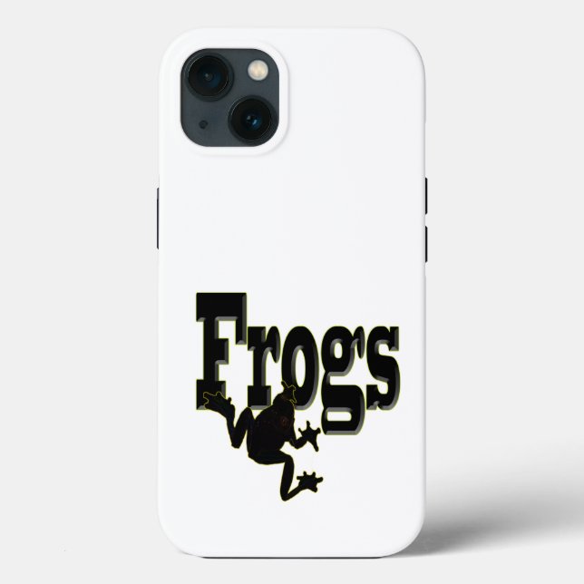 Silhouette of a Frog Climbing into the Word 'Frogs Case-Mate iPhone Case (Back)