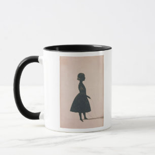 Silhouette of a girl with a skipping rope mug