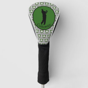 Silhouette Of A Golfer Golf Head Cover