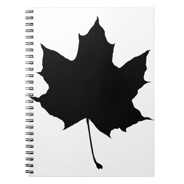 Silhouette of a maple leaf notebook (Front)